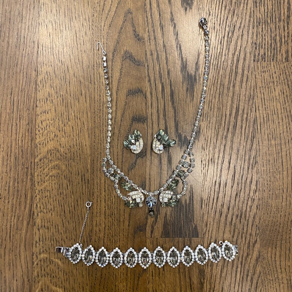 Weiss Stamped Rhinestone Jewelry